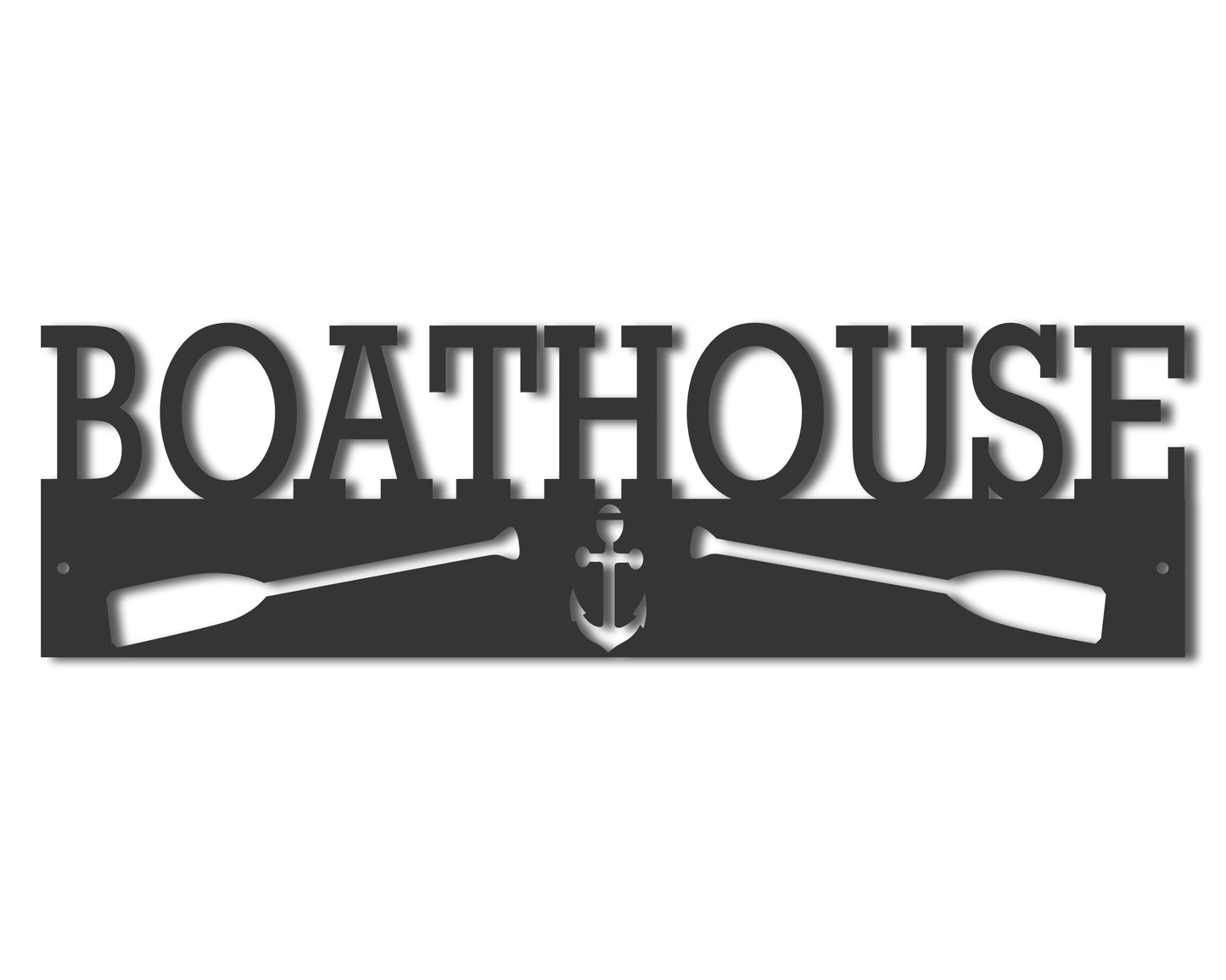 Custom Metal Boathouse Wall Art | Indoor Outdoor | Up to 46" | 20+ Color Options