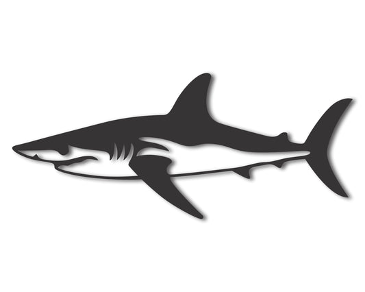 Custom Metal Mako Shark Wall Art | Indoor Outdoor | Up to 46" | 20+ Color Options