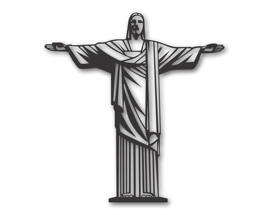 Custom Metal Christ the Redeemer Wall Art | Indoor Outdoor | Up to 46" | 20+ Color Options