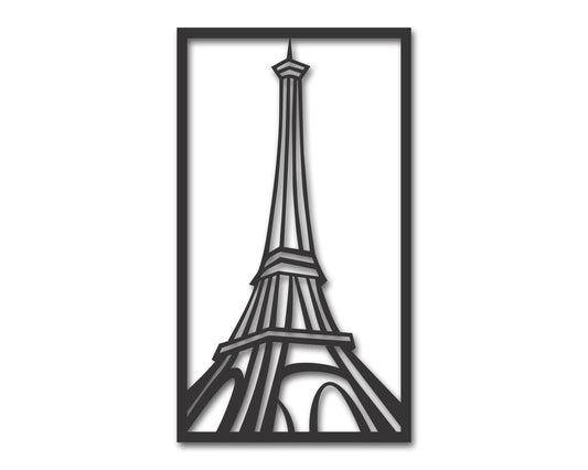 Custom Metal Eiffel Tower Wall Art | Indoor Outdoor | Up to 46" | 20+ Color Options