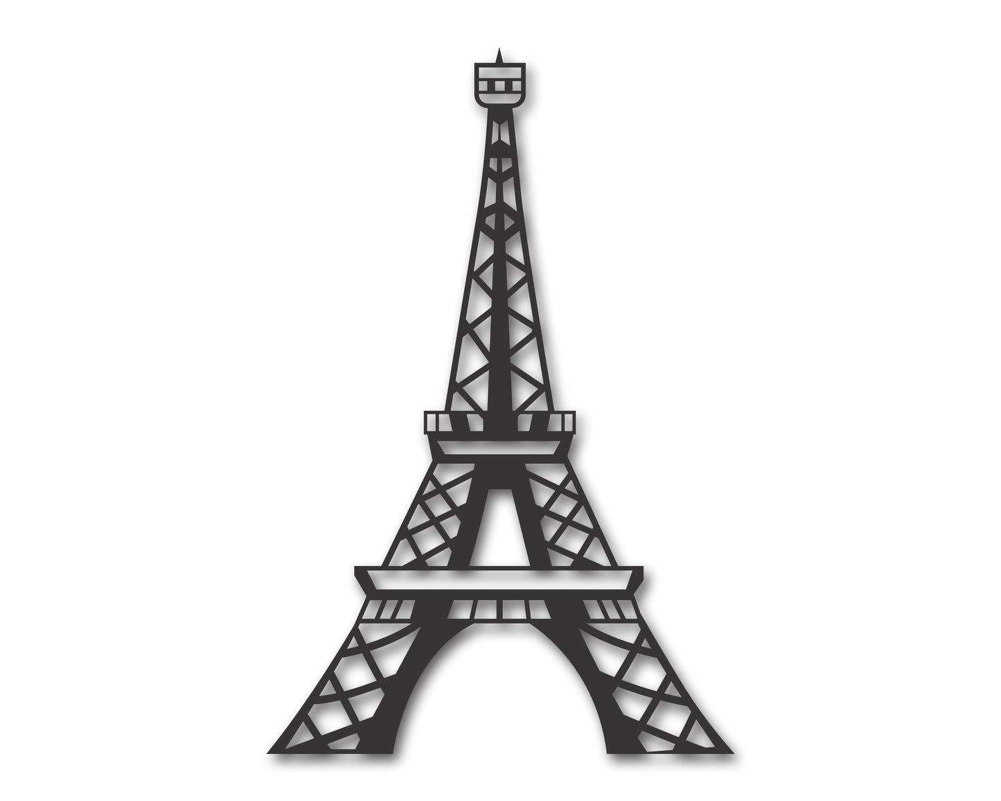 Custom Metal Eiffel Tower Wall Art | Indoor Outdoor | Up to 46" | 20+ Color Options