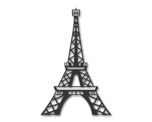 Custom Metal Eiffel Tower Wall Art | Indoor Outdoor | Up to 46" | 20+ Color Options