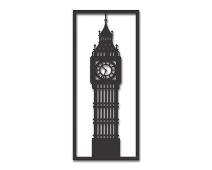 Custom Metal Big Ben Wall Art | Indoor Outdoor | Up to 46" | 20+ Color Options