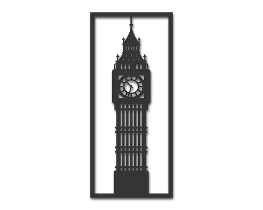 Custom Metal Big Ben Wall Art | Indoor Outdoor | Up to 46" | 20+ Color Options