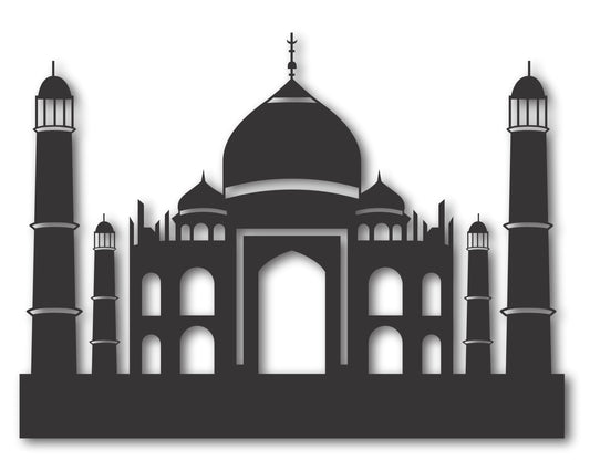 Custom Metal Taj Mahal Wall Art | Indoor Outdoor | Up to 46" | 20+ Color Options