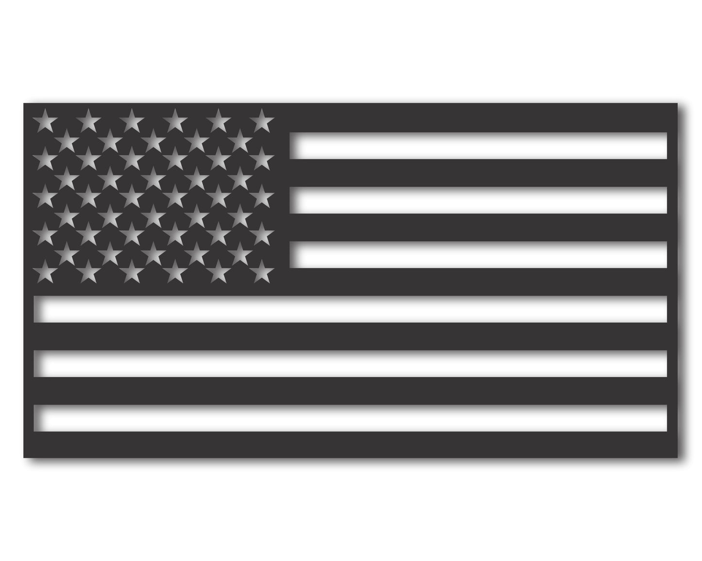 Custom Metal American Flag Wall Art | Indoor Outdoor | Up to 46" | 20+ Color Options