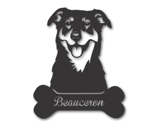 Custom Metal Beauceron Wall Art -  Metal Dog Breed Sign - 20+ Color Options - Up to 46"