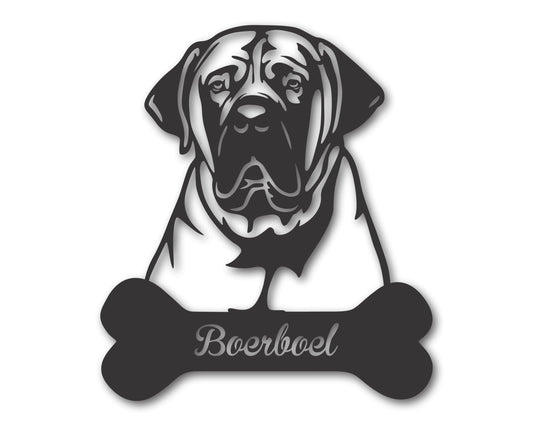 Custom Metal Boerboel Wall Art -  Metal Dog Breed Sign - 20+ Color Options - Up to 46"