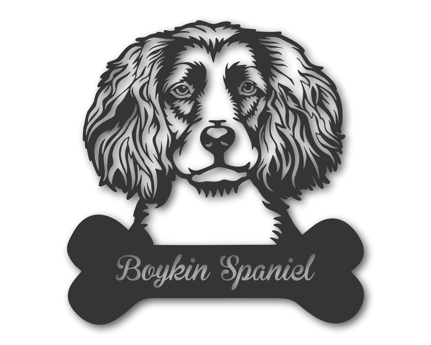 Custom Metal Boykin Spaniel Wall Art -  Metal Dog Breed Sign - 20+ Color Options - Up to 46"