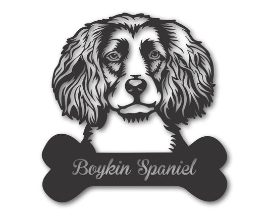 Custom Metal Boykin Spaniel Wall Art -  Metal Dog Breed Sign - 20+ Color Options - Up to 46"