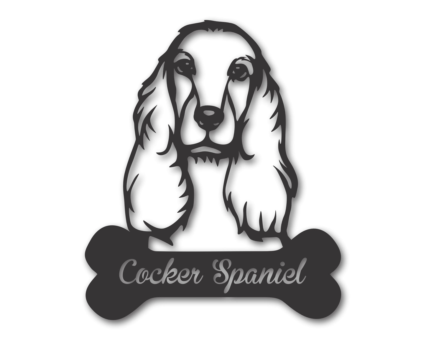 Custom Metal Cocker Spaniel Wall Art -  Metal Dog Breed Sign - 20+ Color Options - Up to 46"