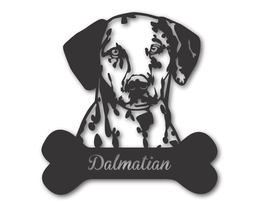 Custom Metal Dalmatian Wall Art -  Metal Dog Breed Sign - 20+ Color Options - Up to 46"