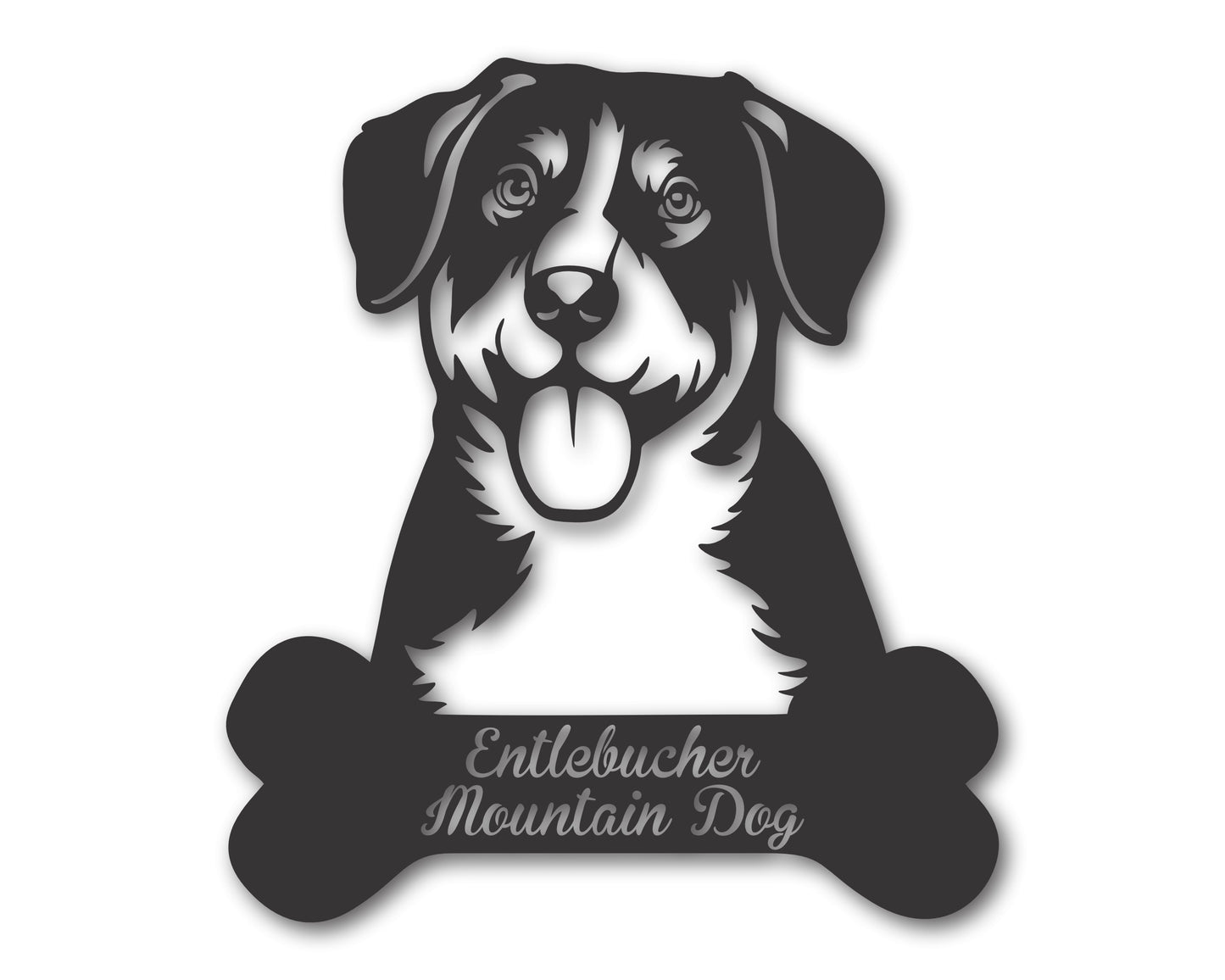 Custom Metal Entlebucher Mountain Dog Wall Art -  Metal Dog Breed Sign - 20+ Color Options - Up to 46"