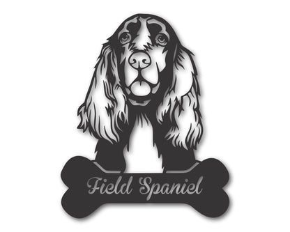 Custom Metal Field Spaniel Wall Art -  Metal Dog Breed Sign - 20+ Color Options - Up to 46"