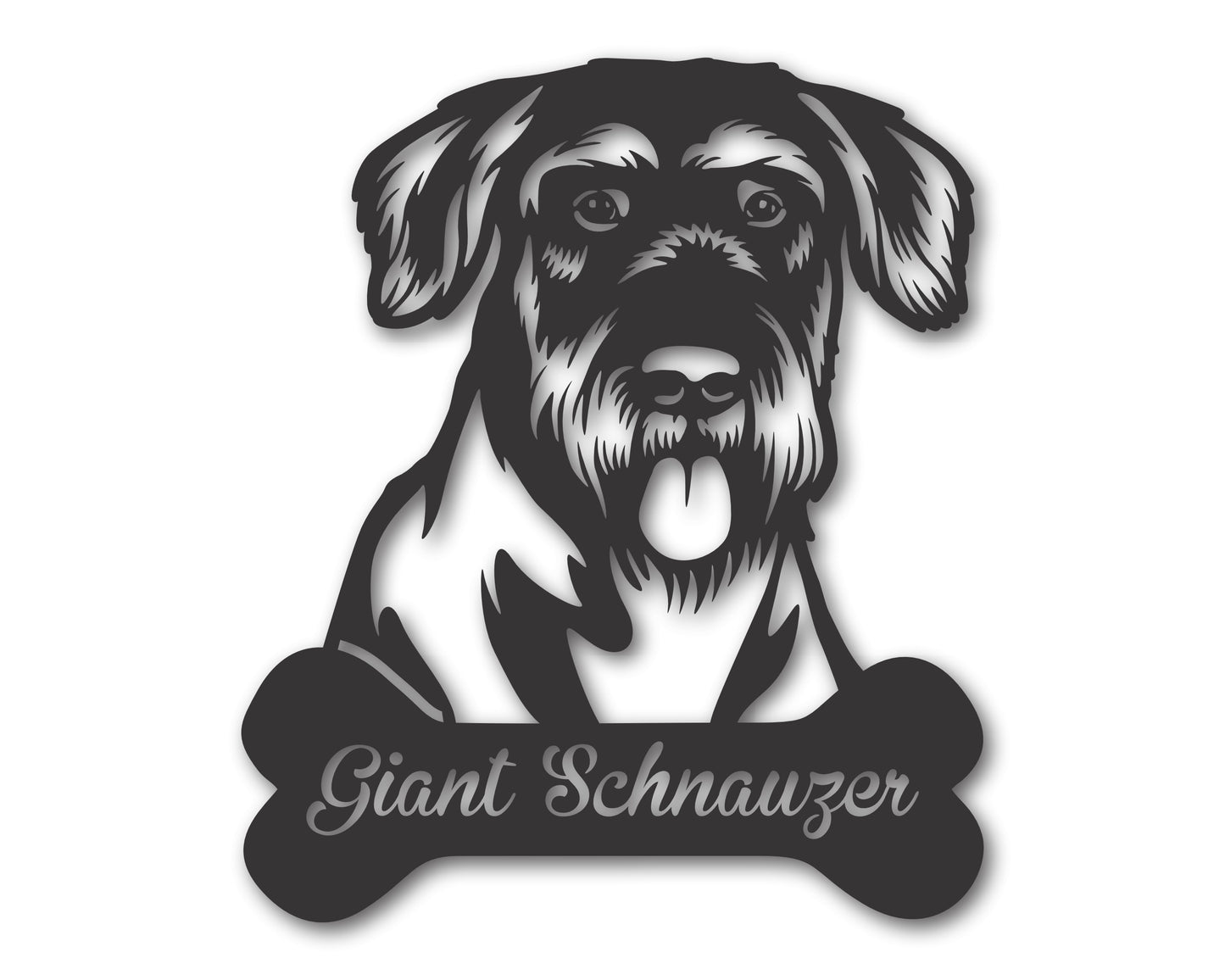 Custom Metal Giant Schnauzer Wall Art -  Metal Dog Breed Sign - 20+ Color Options - Up to 46"