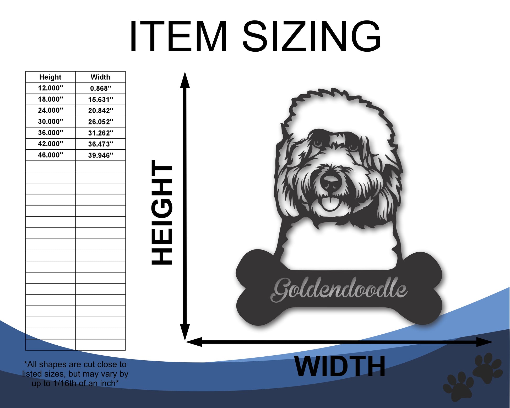 Goldendoodle Size Chart Full Grown Medium Goldendoodle Growth Chart