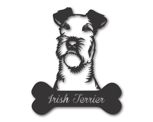 Custom Metal Irish Terrier Wall Art -  Metal Dog Breed Sign - 20+ Color Options - Up to 46"