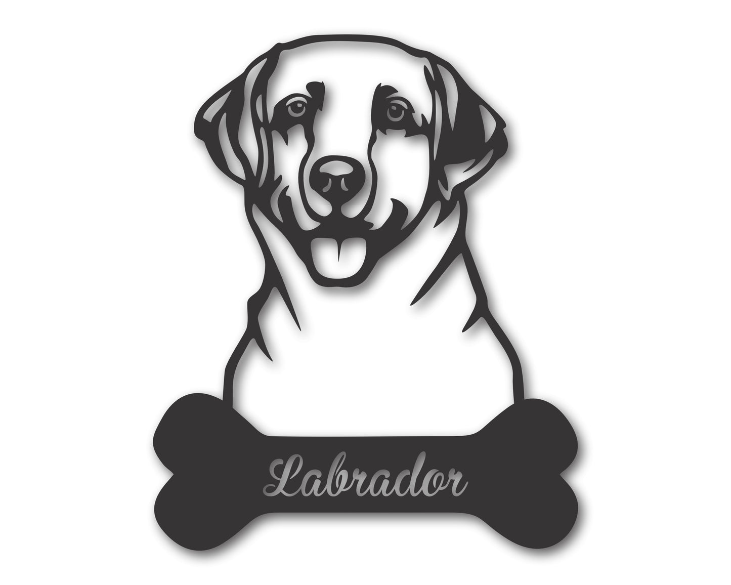 Custom Metal Labrador Wall Art -  Metal Dog Breed Sign - 20+ Color Options - Up to 46"