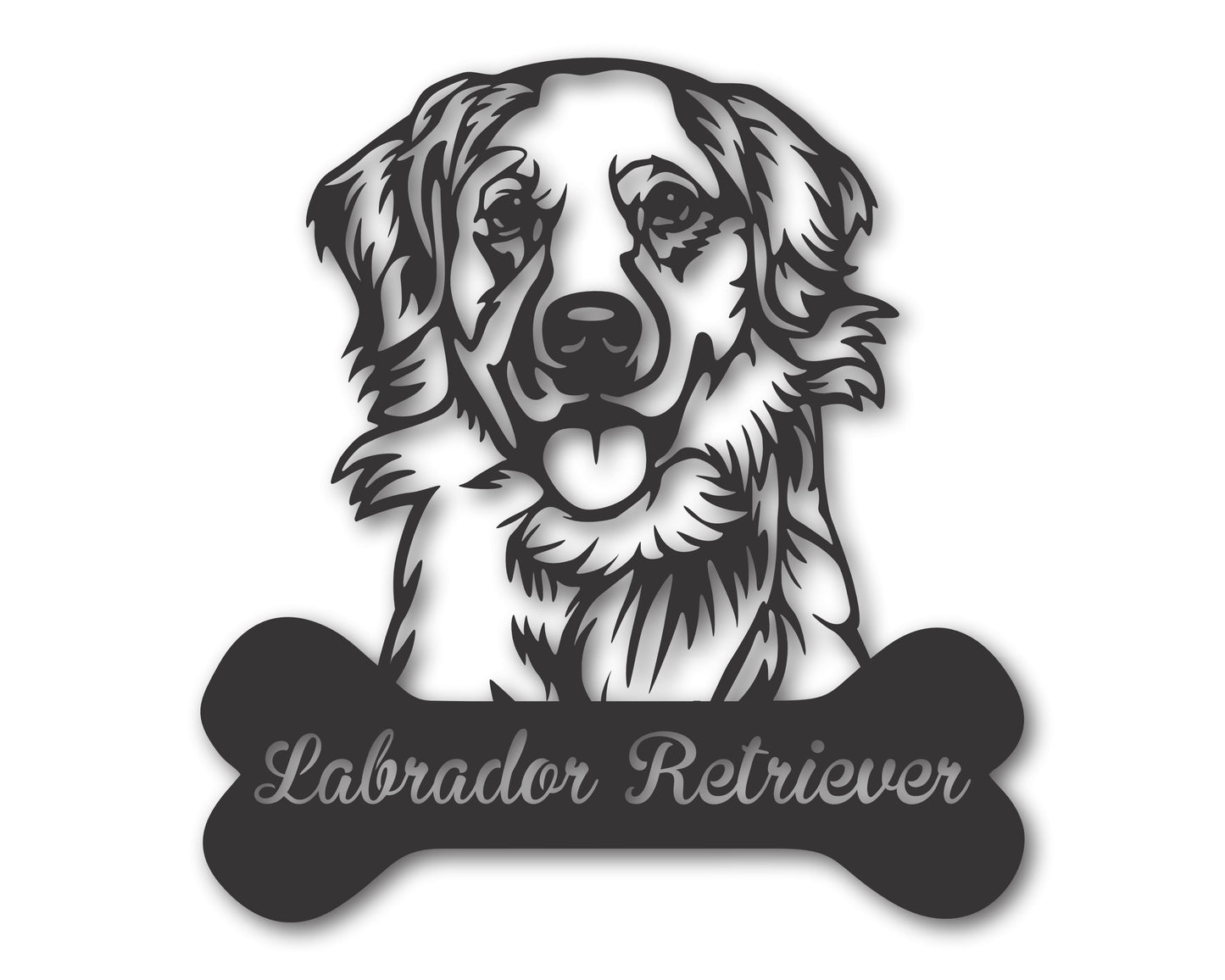 Custom Metal Labrador Retriever Wall Art -  Metal Dog Breed Sign - 20+ Color Options - Up to 46"