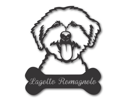 Custom Metal Lagotto Romagnolo Wall Art -  Metal Dog Breed Sign - 20+ Color Options - Up to 46"