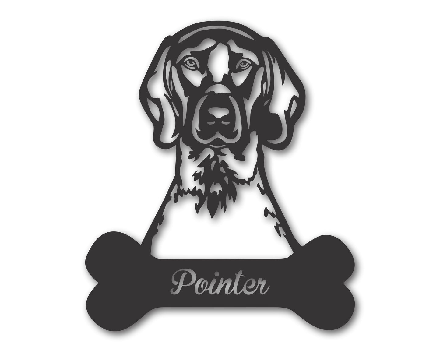 Custom Metal Pointer Wall Art - Metal Dog Breed Sign - 20+ Color Options - Up to 46"