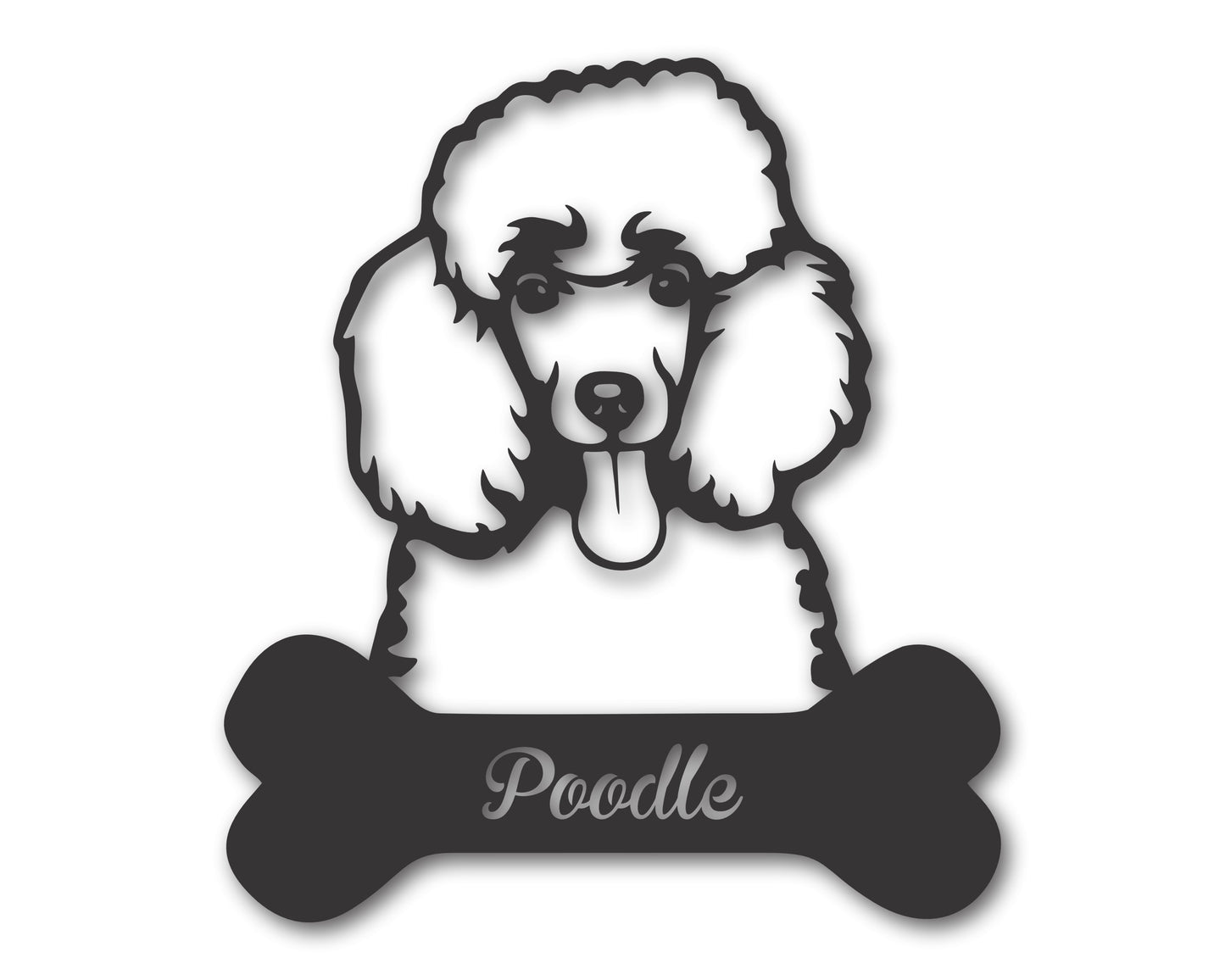 Custom Metal Poodle Wall Art - Metal Dog Breed Sign - 20+ Color Options - Up to 46"