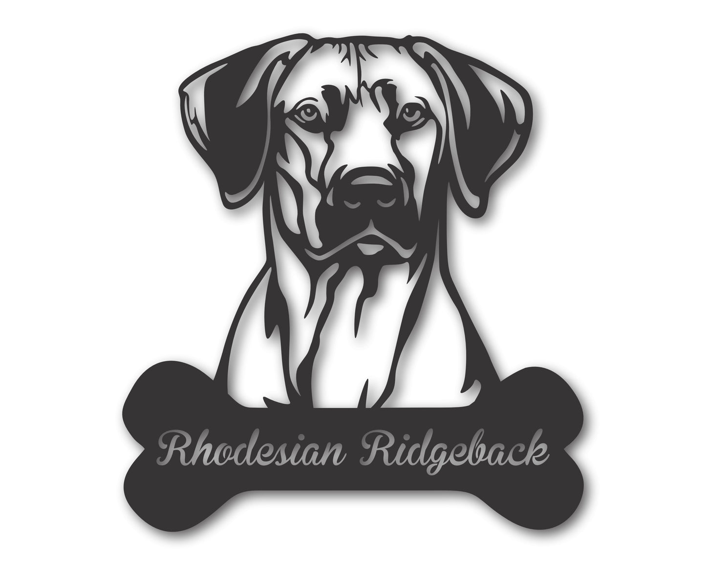 Custom Metal Rhodesian Ridgeback Wall Art - Metal Dog Breed Sign - 20+ Color Options - Up to 46"