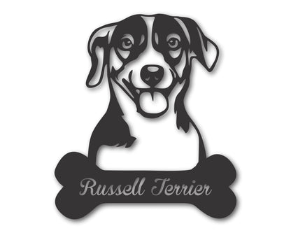 Custom Metal Russell Terrier Wall Art - Metal Dog Breed Sign - 20+ Color Options - Up to 46"