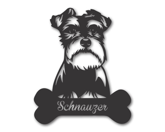 Custom Metal Schnauzer Wall Art - Metal Dog Breed Sign - 20+ Color Options - Up to 46"