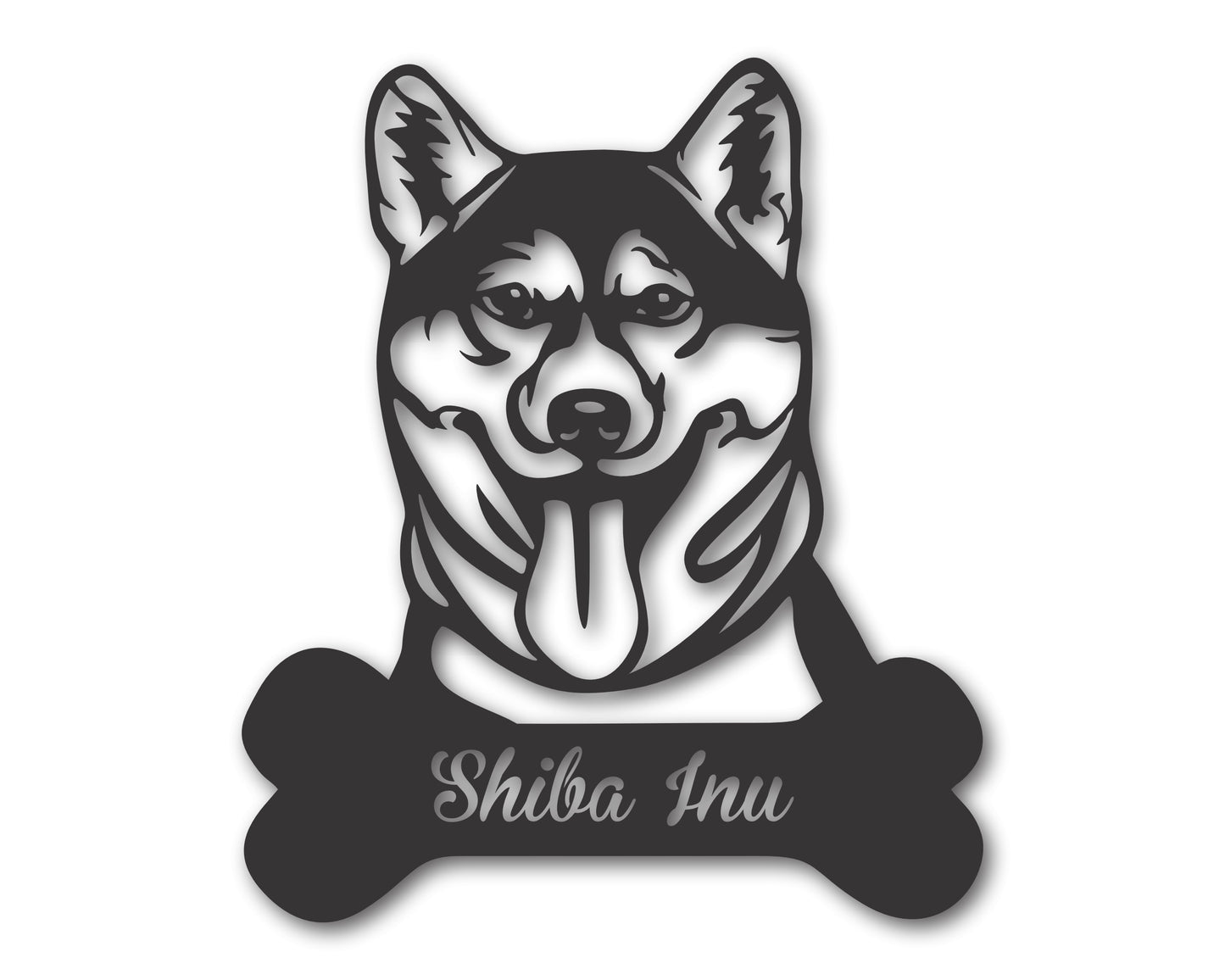 Custom Metal Shiba Inu Wall Art - Metal Dog Breed Sign - 20+ Color Options - Up to 46"