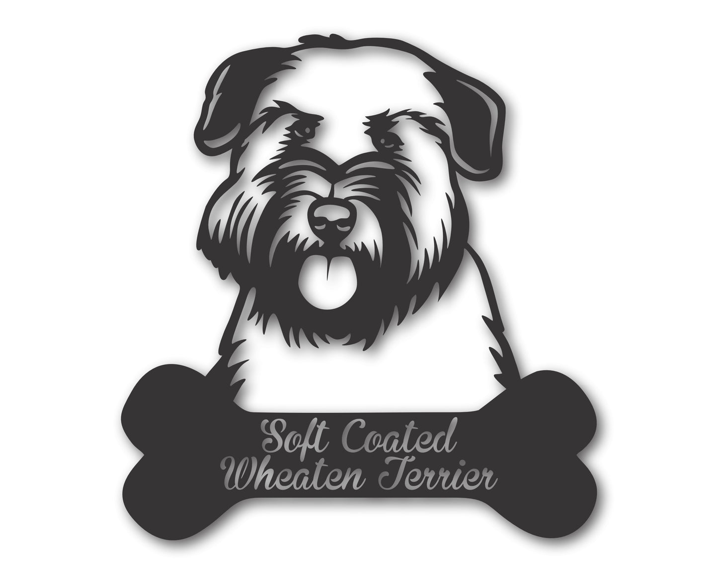 Custom Metal Soft Coated Wheaten Terrier Wall Art - Metal Dog Breed Sign - 20+ Color Options - Up to 46"