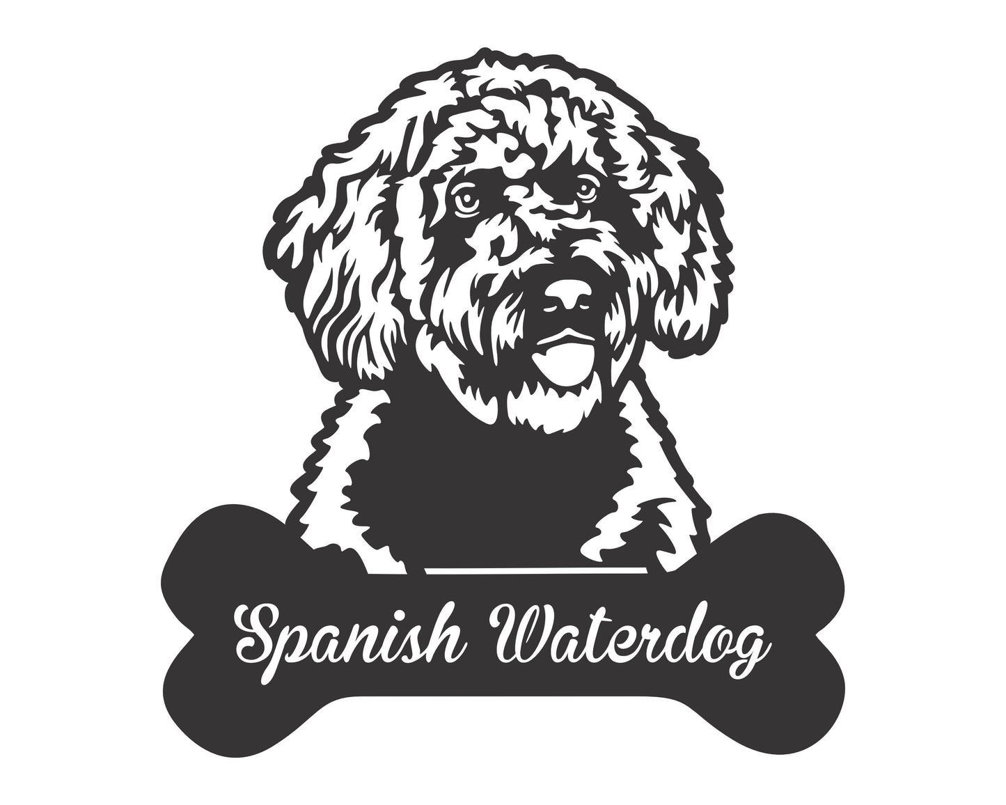 Custom Metal Spanish Waterdog Wall Art - Metal Dog Breed Sign - 20+ Color Options - Up to 46"