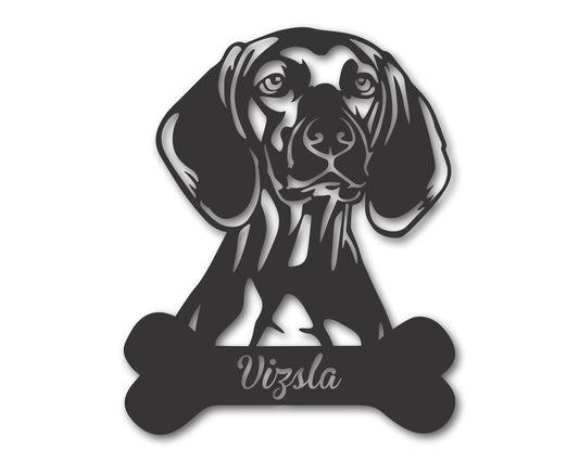 Custom Metal Vizsla Wall Art - Metal Dog Breed Sign - 20+ Color Options - Up to 46"