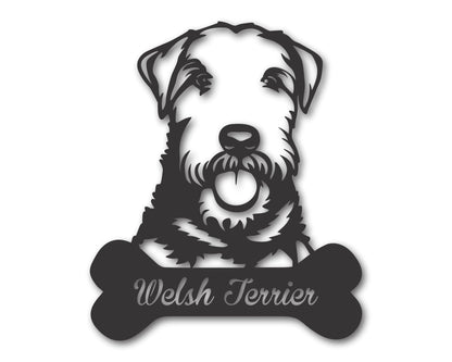 Custom Metal Welsh Terrier Wall Art - Metal Dog Breed Sign - 20+ Color Options - Up to 46"