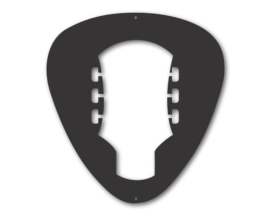 Metal Guitar Pick Wall Art | Indoor Outdoor | Up to 46" | 20+ Color Options