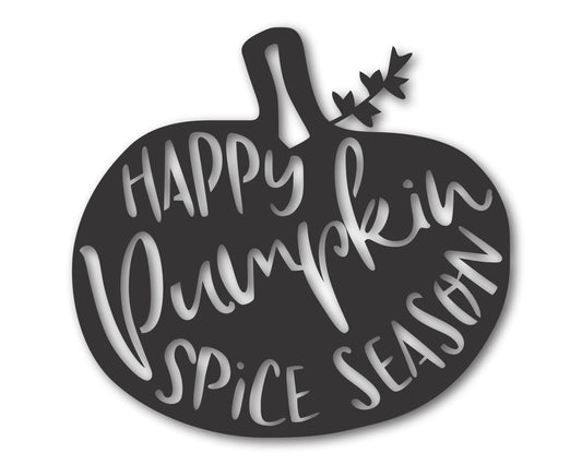 Custom Metal Hello Pumpkin Spice Season Wall Art | Indoor Outdoor | Up to 46" | 20+ Color Options