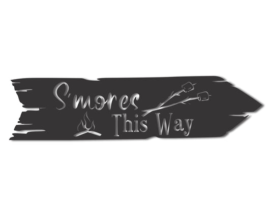 Custom Metal S'mores This Way Wall Art | Indoor Outdoor | Up to 46" | 20+ Color Options