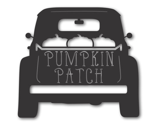Custom Metal Pumpkin Patch Truck Wall Art | Indoor Outdoor | Up to 46" | 20+ Color Options