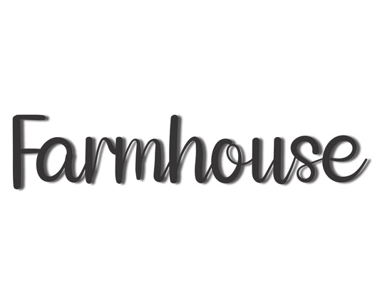 Custom Metal Farmhouse Script Wall Art | Indoor Outdoor | Up to 46" | 20+ Color Options