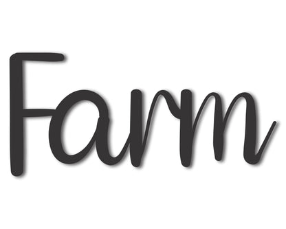 Custom Metal Farm Script Wall Art | Indoor Outdoor | Up to 46" | 20+ Color Options