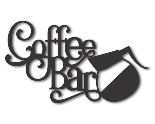 Custom Metal Coffee Pot Coffee Bar Wall Art | Indoor Outdoor | Up to 46" | 20+ Color Options