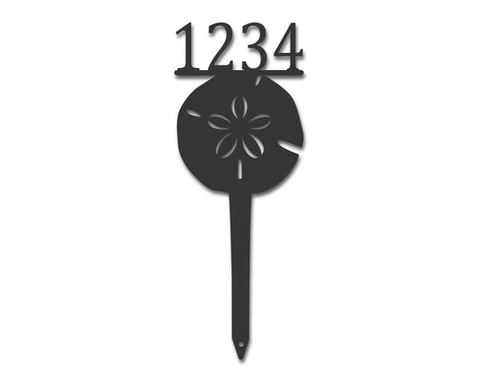 Custom Metal Sand Dollar Yard Stake | Indoor Outdoor | Up to 46" | 20+ Color Options