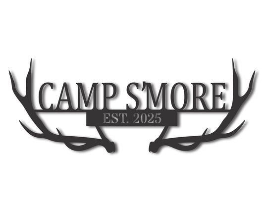 Custom Metal Antler Name Wall Art | Indoor Outdoor | Up to 46" | 20+ Color Options