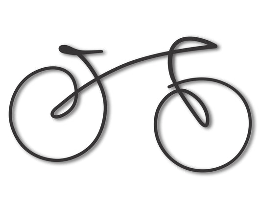 Custom Metal Bicycle Wall Art | Indoor Outdoor | Up to 46" | 20+ Color Options