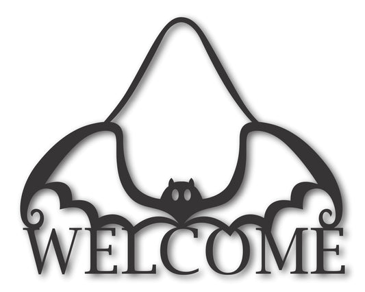 Custom Metal Hanging Bat Wall Art | Indoor Outdoor | Up to 46" | 20+ Color Options