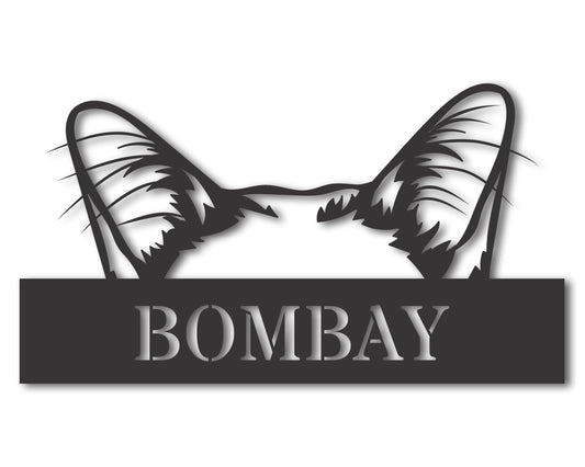 Custom Metal Bombay Cat Wall Art - Metal Cat Breed Sign - 20+ Color Options - Up to 46"