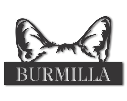 Custom Metal Burmilla Cat Wall Art - Metal Cat Breed Sign - 20+ Color Options - Up to 46"
