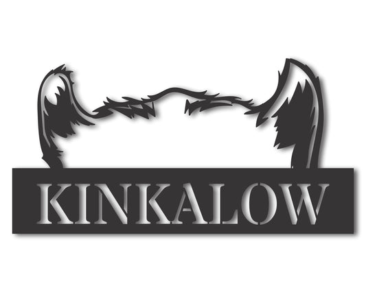 Custom Metal Kinkalow Cat Wall Art - Metal Cat Breed Sign - 20+ Color Options - Up to 46"