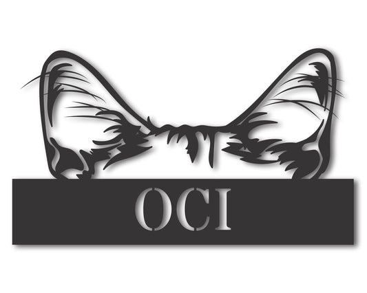 Custom Metal Oci Cat Wall Art - Metal Cat Breed Sign - 20+ Color Options - Up to 46"