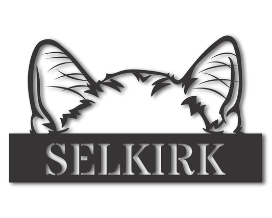 Custom Metal Selkirk Rex Cat Wall Art - Metal Cat Breed Sign - 20+ Color Options - Up to 46"